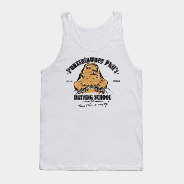 Punxsutawney Phil's Driving School Tank Top by vincentcarrozza